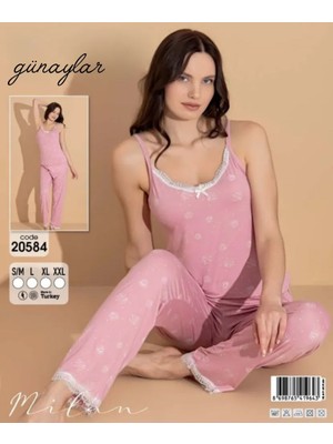 Boyraz Milan Kadın Askılı Pijama Takımı 20584