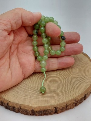 Prehnit (Prinayt) Taşı 33LÜK Özel Tasarım Tesbih 8mm (53076)