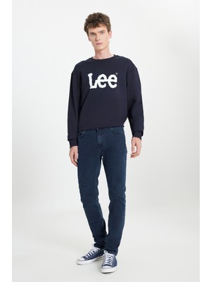 Lee L701162575 Rider Lacivert Normal Bel Düz Paça Kot Pantolon
