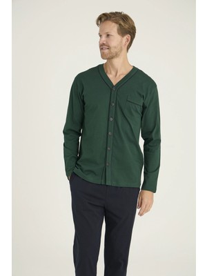 Kocabey 9267 Erkek V.yaka Boydan Düğmeli Pijama Takım