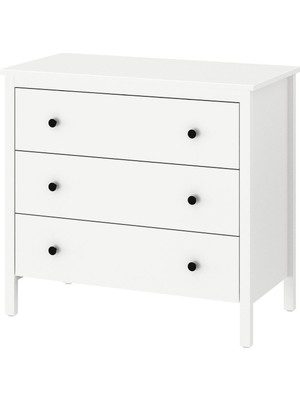 3 Çekmeceli Şifonyer, Beyaz, 90X83 cm