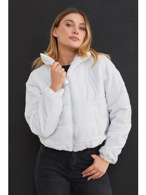 Beli Lastikli Kısa Şişme Mont