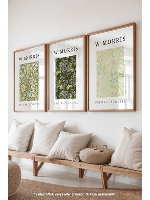 Vintage 3'lü Ahşap Çerçeveli Poster, Tablo Seti No:10