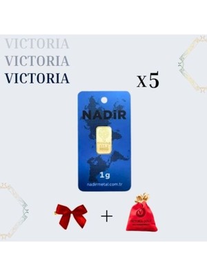 Victoria Gold 5 Adet 1 gr 24 Ayar  995 Altın (Nadir Yada Sar )