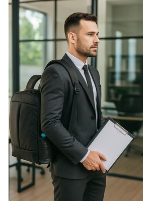 NS Reliable Notebook Laptop Dizüstü Bilgisayar Sırt Çantası 17.6" Inç - 602 Siyah