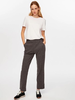 Faik Sönmez Kaşkorse Örme Wide Leg Fit Kadın Eşofman Altı W26ESA001