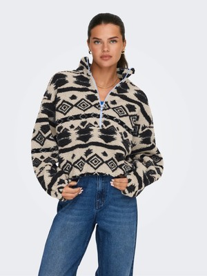 Only Onljanne Life Aztec Teddy Kadın Sweatshirt 15267415