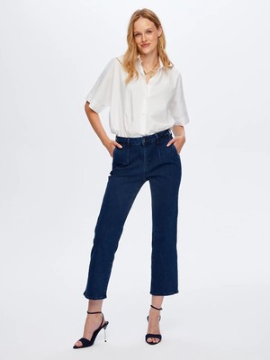 Faik Sönmez Pensli Slim Fit Kadın Jean Pantolon UW26JPN005