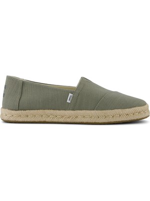 Kadın Espadril / Keten 10020859 10023043 Toms Alpargata Rope 2.0 Recycled Cotton Slubby Woven Vetiver Grey
