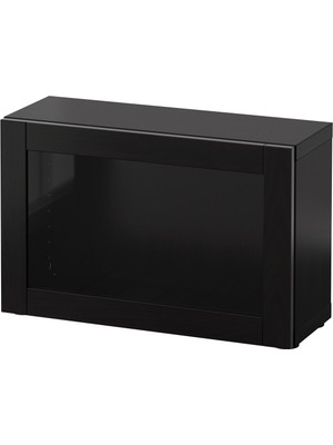 Raf Ünitesi, Venge-Siyah-Kahverengi-Şeffaf Cam, 60X20X38 Cm, Sındvık