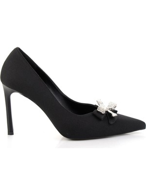 Mat Siyah  Kadın Klasik Topuklu Ayakkabı K01565016138