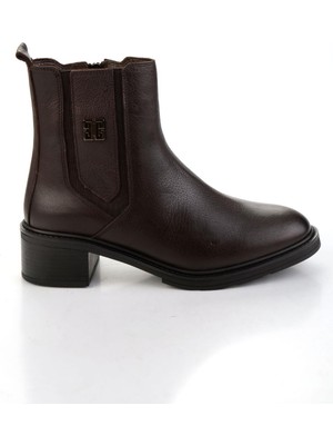 Harley Davidson Kahve Hakiki Deri Kadın Bot & Bootie K02645012103