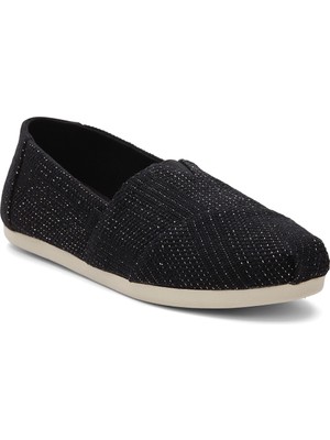Kadın Espadril / Keten 10020656 10020665 Toms Alpargata Classic Metallic Linen Stripe