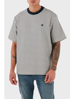 Calvin Klein Çizgili Pamuklu Regular Fit Bisiklet Yaka T Shirt LV04LD204G67U Erkek T Shirt LV04LD204G 67U