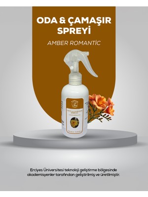 Amber Romantic Oda ve Çamaşır Spreyi – Sıcak, Romantik ve Etkileyici Bir Dokunuş 250ML