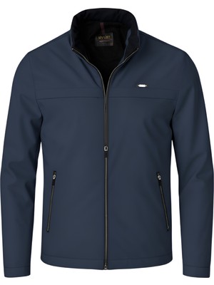 Erkek Lacivert Pamuk Polyester Karışımlı Su Itici Içi Kürklü Kaban – Rüzgar Geçirmez, Hafif ve dayanıklı