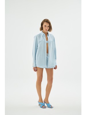 Sagaza Studio SS6073 Mavı Gömlek