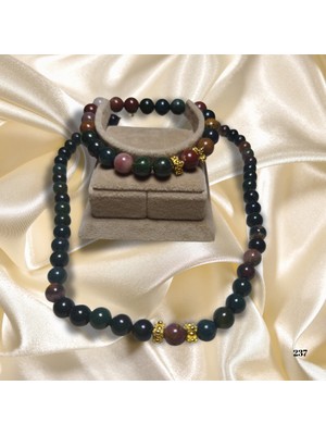 Reina Del Corazen  El Yapımı Doğal Kantaşı (Hematit) Antik Kolye- Bileklik – Otantik Tasarım, Tarihî Savaşçı Gücü, Dayanıklılık ve Enerji Veren Takı