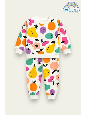 Anaokulu-Renkli Meyve Desenli Ipeksi Takım 2-8 Yaş
