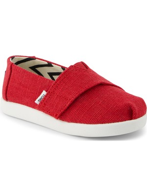 Kız Çocuk Espadril / Keten 10022099 Toms Alpargata Classic Heritage Canvas Red