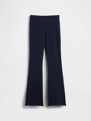 Gap Kız Çocuk Lacivert Organik Pamuk Flare Legging Tayt