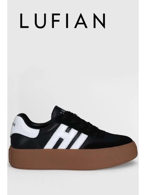 Lufian Mira Siyah Kadın Deri Sneaker Ayakkabı 121230005