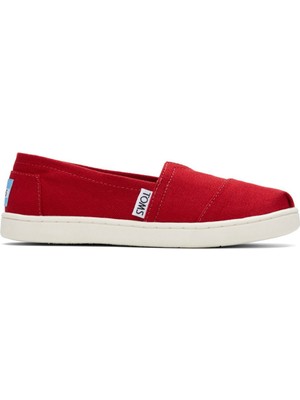 Kız Çocuk Espadril / Keten 10010534 Toms Aclass Canvas Red 30-36