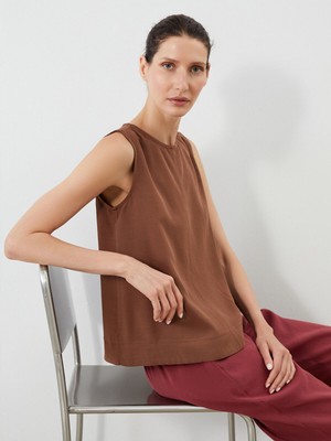 Lc Waikiki Yeni Sezon Bisiklet Yaka Keten Karışımlı Bluz