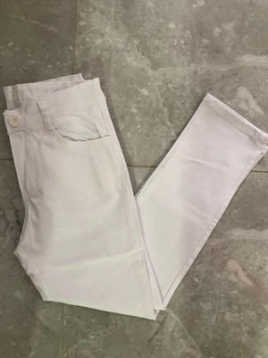 Likralı Gabardin Pantolon Beyaz 29 Ekim 23 Nisan