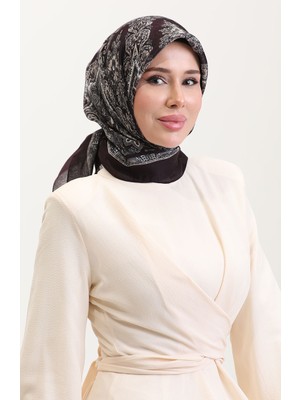Etnik Kehribar Eşarp 70279-05 Mürdüm