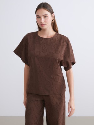 Lc Waikiki Yeni Sezon Bisiklet Yaka Desenli Bluz