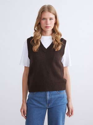 Lc Waikiki Yeni Sezon V Yaka Kadın Triko Süveter
