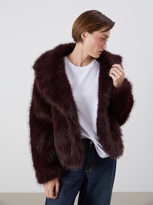 Lc Waikiki Yeni Sezon Ceket Yaka Kadın Kürk Mont