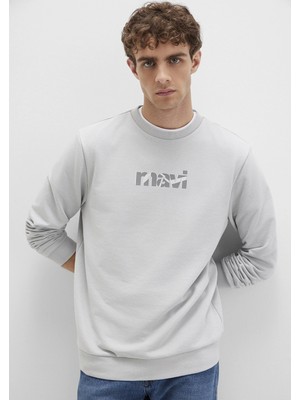 Mavi Mavi Logo Baskılı Gri Sweatshirt 0S10402-70075
