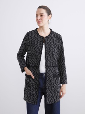 Lc Waikiki Yeni Sezon Bisiklet Yaka Desenli Kadın Hırka