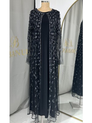Perla 2'li Takım Taşlı Abaya