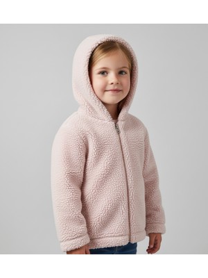 Pamuk Astarlı Yumuşak Peluş Kapüşonlu Fermuarlı Hırka
