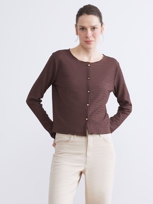 Lc Waikiki Yeni Sezon Bisiklet Yaka Dokulu Kadın Hırka