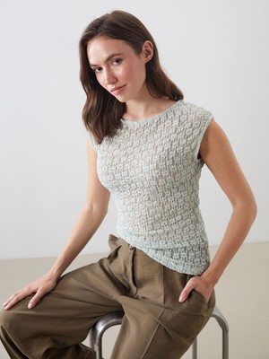 Lc Waikiki Yeni Sezon Bisiklet Yaka Dantelli Kroşe Bluz