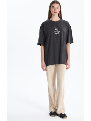 Lc Waikiki Yeni Sezon Beli Lastikli Kadife Kadın Pantolon