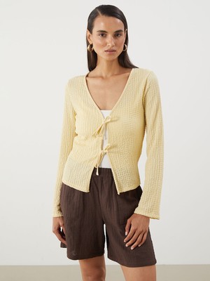 Lc Waikiki Yeni Sezon V Yaka Dokulu Kadın Hırka