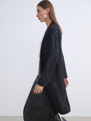 Lc Waikiki Yeni Sezon Şal Yaka Desenli Kadın Triko Hırka