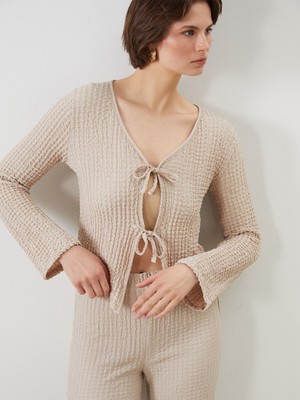 Lc Waikiki Yeni Sezon V Yaka Dokulu Kadın Hırka