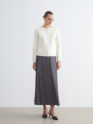 Lc Waikiki Yeni Sezon Beli Lastikli Leopar Desenli A Kesim Saten Etek