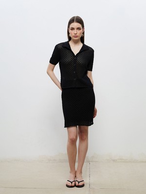 Lc Waikiki Yeni Sezon Beli Lastikli Ajurlu Mini Triko Etek