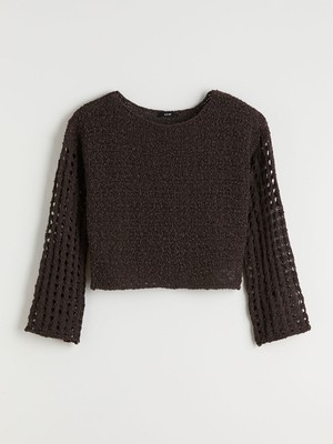 Lc Waikiki Yeni Sezon Kayık Yaka Ajurlu Kadın Triko Kazak