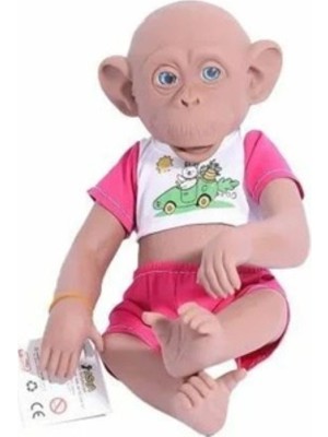 Asya Oyuncak Maymun 35 cm ELF23301-KIRMIZI