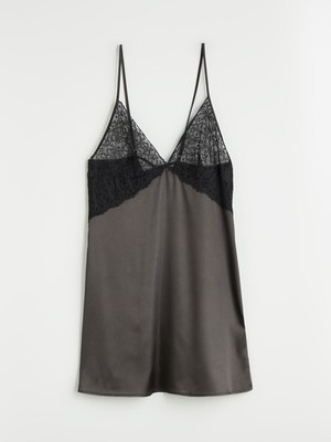 Lc Waikiki Yeni Sezon V Yaka Dantel Detaylı Saten Kadın Fantezi Gecelik