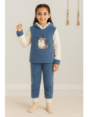 Kız Çocuk Polar Welsoft Pijama Takımı – Soğuk Günler Için Sıcak Tutucu Yumuşak Kumaş 42586