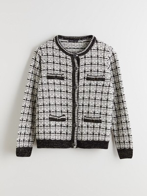 Lc Waikiki Yeni Sezon Bisiklet Yaka Desenli Kadın Triko Hırka